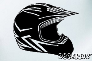 Motorcycle Helmet Car Decal