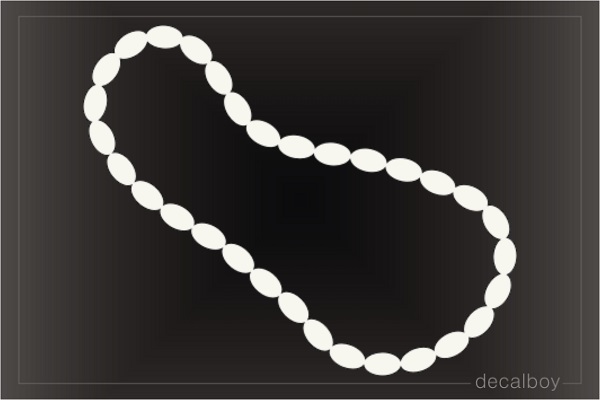Oval Pearl Necklace Decal