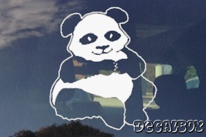 Panda Bear Sitting Window Decal