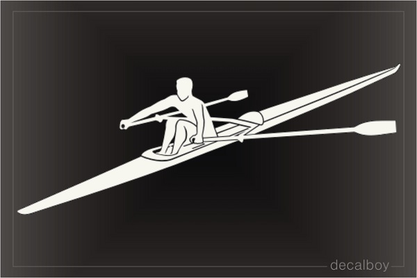 Person Rowing Decal