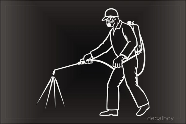 Pest Insect Exterminator Man Decal