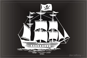 Pirate Ship Car Decal