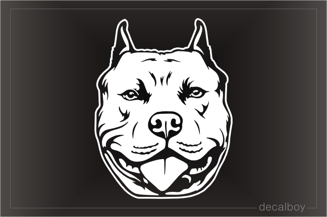 Pitbull Mad Face Decal