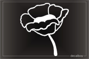 Poppy Flower Decal