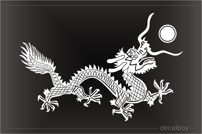 Qing Dynasty Flag Dragon Car Window Decal