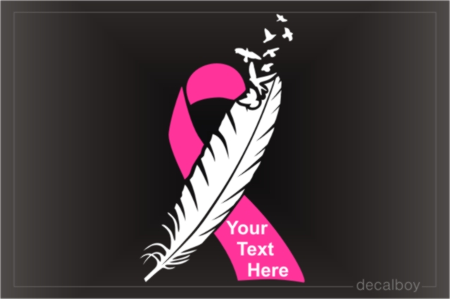 Ribbon Feather Decal