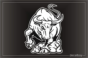 Rodeo Bull Charging Decal