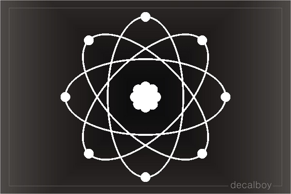 Science Sign Atom Model Car Decal