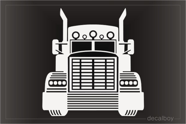 Semi Truck Front Decal