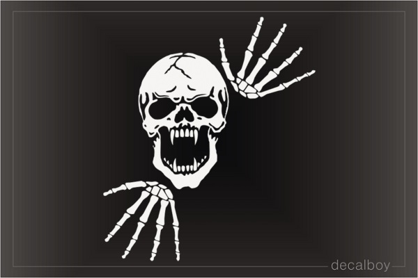 Skull Open Mouth Decal
