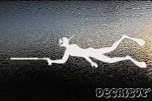 Spearfishing Diver Diving Window Decal
