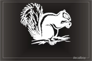 Feist Treeing Squirrel Decal MD Vinyl Window Stickers