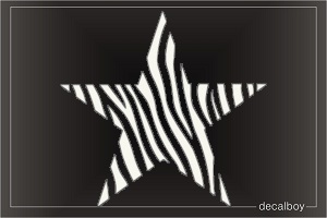 Star Zebra Print Decal