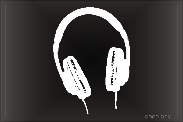 Stereophonic Headphones Car Decal