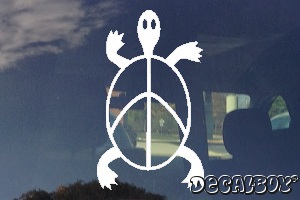 Tie Dye Turtle Window Decal