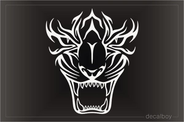 Tiger Face Tribal Decal