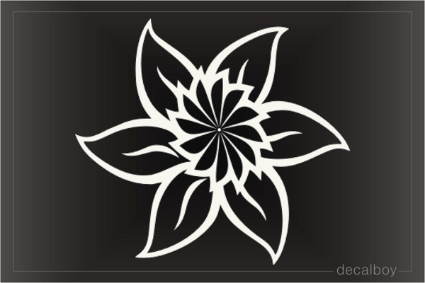 Tribal Daffodil Flower Decal