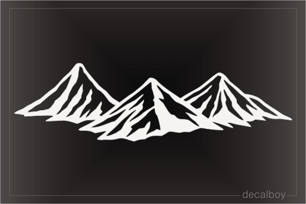 Triple Mountains Range Decal