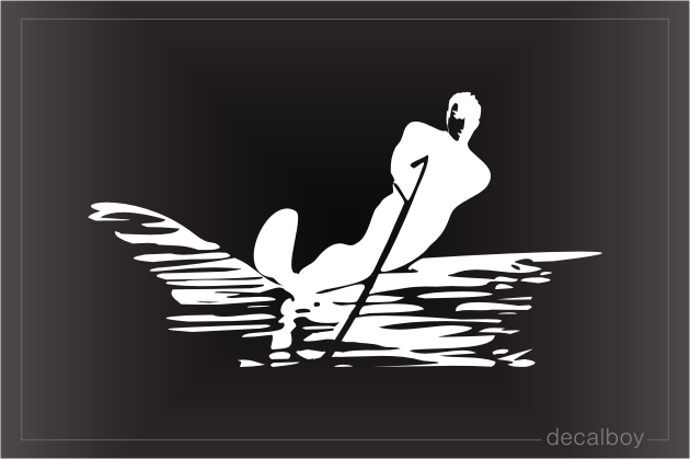Water Skiing Sport Window Decal