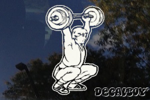 Weight Lifting Olympics Window Decal