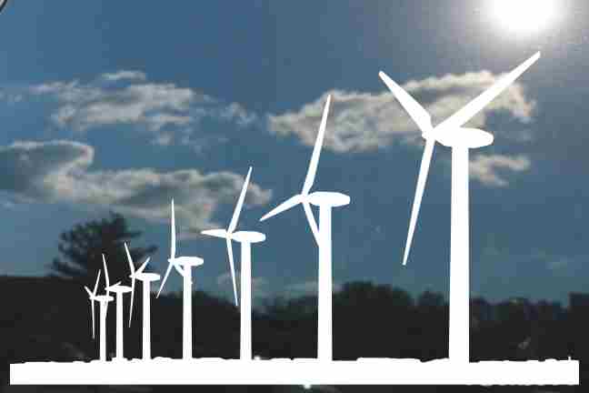 Wind Power Turbine Decal