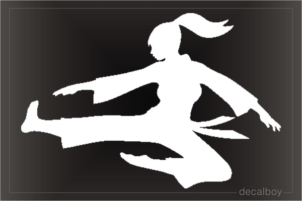 Woman Karate Sport Decal