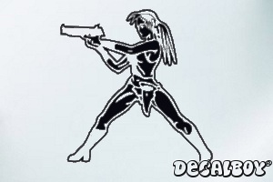 Woman Sexy Shooting Decal
