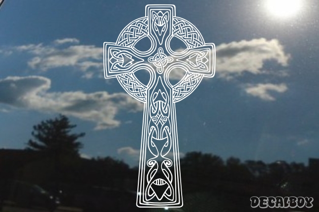 Woven Celtic Cross Decal