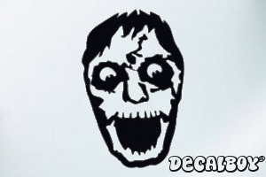 Zombie Face Car Decal