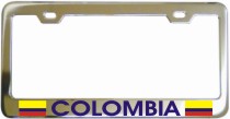 Colombia Frame Chrome License Frame
