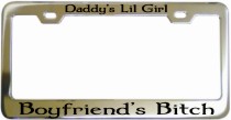 Daddys Lil Girl Chrome License Frame