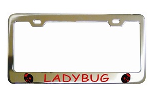 Ladybug Frame Chrome License Frame