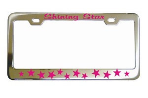 Shining Stars Chrome License Frame