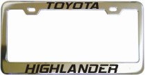 Toyota Highlander License Frame