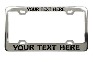 Chrome 4 Holes Personalized License Frame