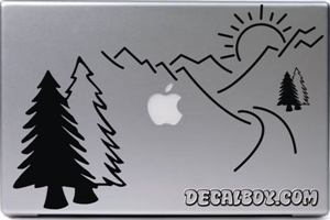 Mountain Pine Tree Laptop Decal