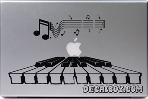 piano keyboard notes laptopDecal