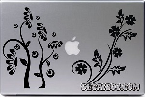 tribal floral sunflower laptopDecal