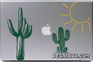 Cactus Desert Sun Laptop Decal