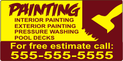 Painting Service Magnetic Sign