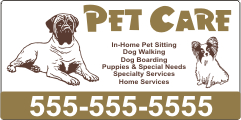 Pet Care Magnetic Sign