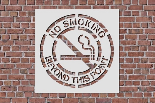 No Smoking Sign Reusable Stencil