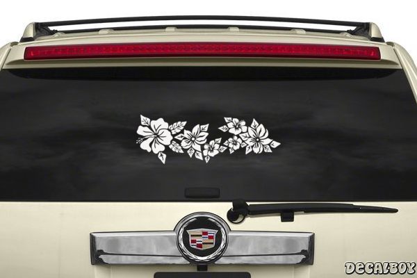 INDIGOS UG Adesivo Auto Hibiscus Flower - JDM Hawaiian - Rosa - 101x114 Mm - Pellicola Tedesca Resistente UV - 2