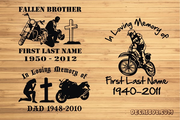 Motorcycle Memorial Decals & Stickers