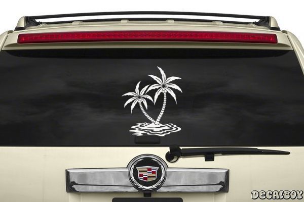 Palm Tree On Island Car Stickers For Car Truck Motorcycle - Temu