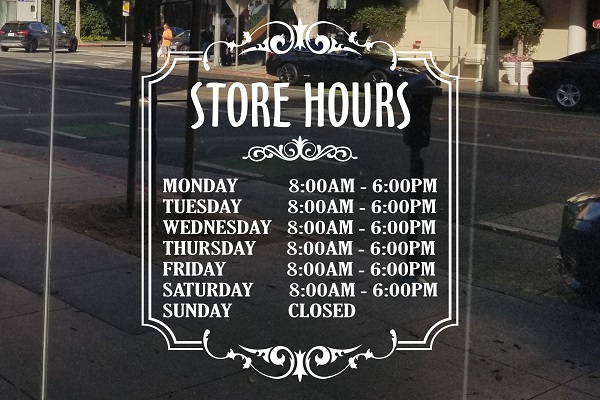 Decal Business Hours