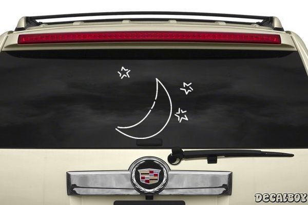 Decal Crescent Moon