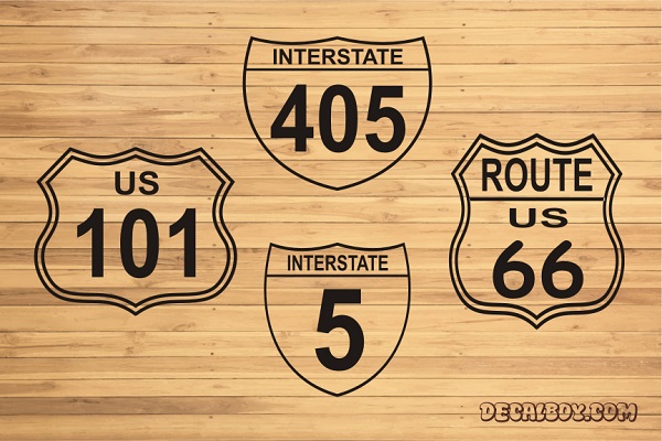 Decal Highway Signs