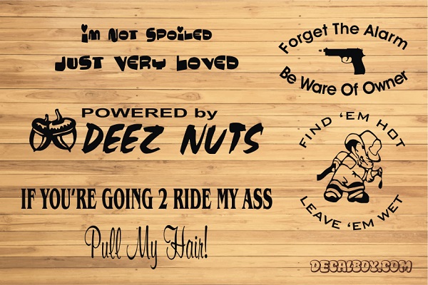 Decal Phrases Sayings