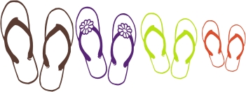 Family flip flops custom decal